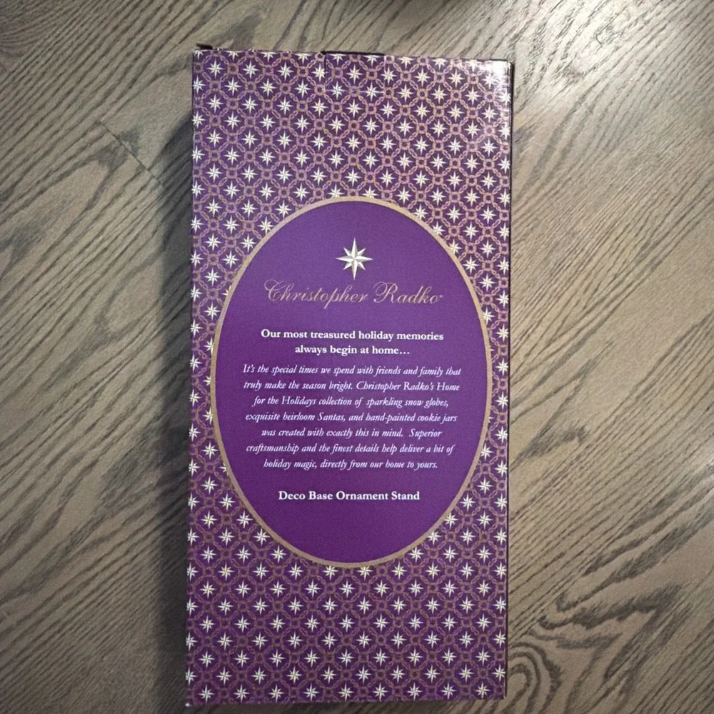Christopher Radko Ornament Stand Deco Base  Medium Starlight Christmas 2011812